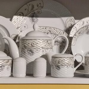 طقم سفره هلالي مارلي بلاتين 128ق