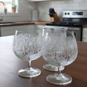 طقم كاس حفر 500 كريستال